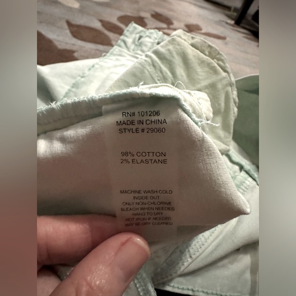 Soft Surroundings Straight Leg Ankle Jeans in Cool Mint Embroidered Pocket - Picture 8 of 8